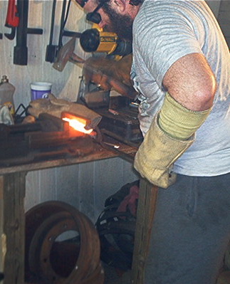 Starting to forge it solid