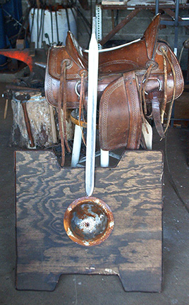 Pictish-Shield and an Old Spanish Iberian saddle